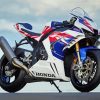 Blue And White Honda Fireblade Paint By Number