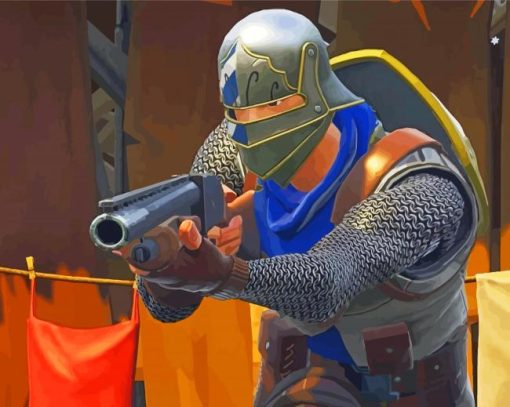 Blue Squire Fortnite Character Paint By Number