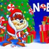 Christmas Tasmanian Devil Cartoon Paint By Number