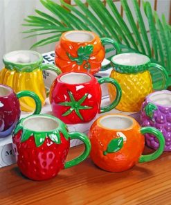 Coffee Cup Fruits Paint By Number