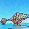 Colorful Forth Bridge Illustration Paint By Number