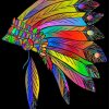 Colorful Indian Headdress Paint By Number