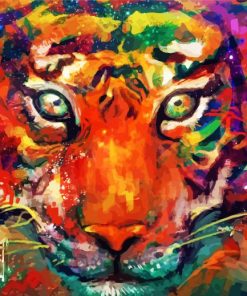 Colorful Tiger Look Paint By Number