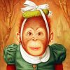 Cute Girl Monkey Paint By Number