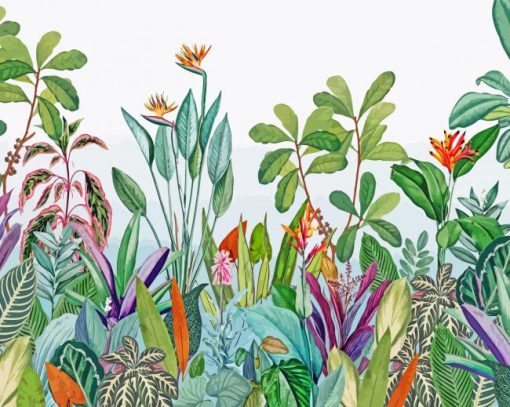 Different Jungle Plants Art Paint By Number