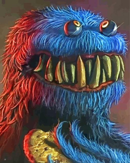 Fantasy Cookie Monster Paint By Number