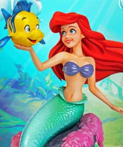 Flounder And Ariel Paint By Number