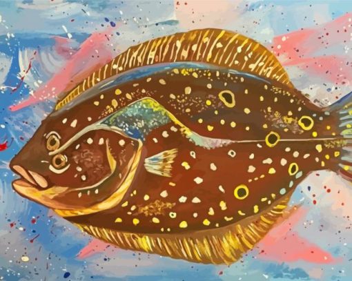 Flounder Fish Art Paint By Number