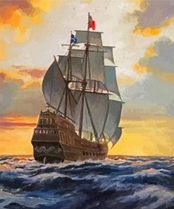 Galleon Spanish Warship Paint By Number