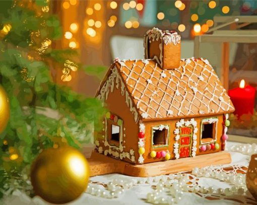 Gingerbread House Paint By Number