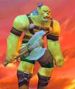 Green Orc Sunset Paint By Number