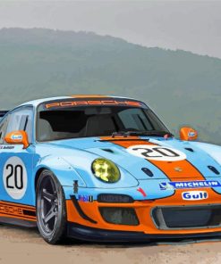 Gulf Porsche Sport Car Paint By Number