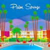 Illustration Palm Springs Pool Poster Paint By Number