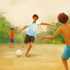 Kids Playing Football Paint By Number