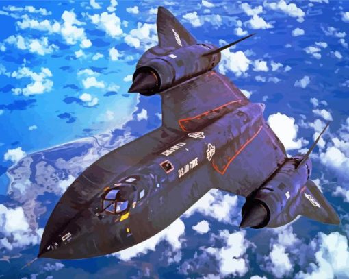 Lockheed Sr 71 Blackbird Paint By Number