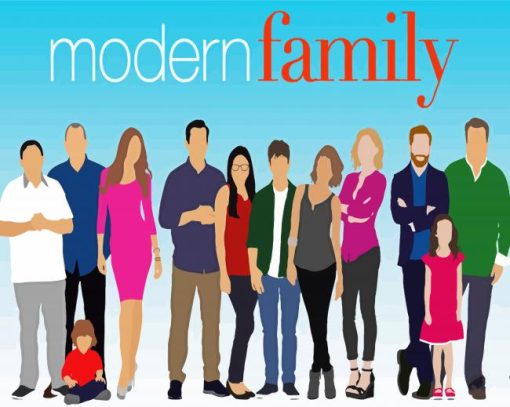 Modern Family Illustration Paint By Number