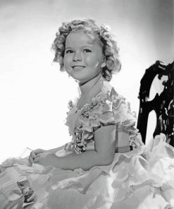 Monochrome Young Shirley Temple Paint By Number