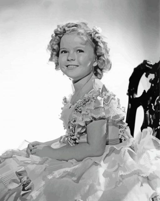 Monochrome Young Shirley Temple Paint By Number