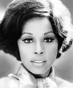 Monochrome Young Diahann Carroll Paint By Number