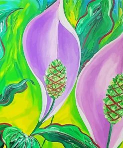 Peace Lily Flowers Art Paint By Number