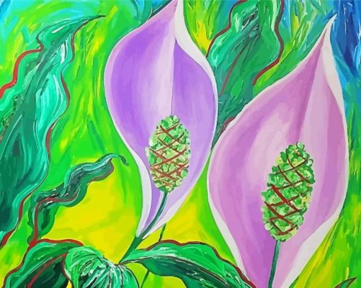 Peace Lily Flowers Art Paint By Number