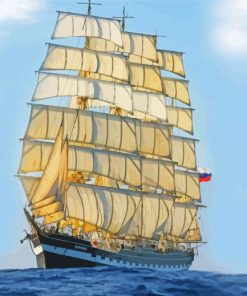 Rigged Ship Paint By Number