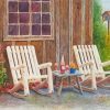 Rocking Chairs Illustration Paint By Number