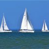 Three White Sailboats Paint By Number