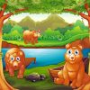 Three Bears Cartoon Paint By Number