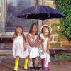 Three Girls Under The Umbrella Steve Hanks Paint By Number