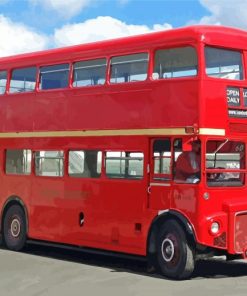 Vintage Routemaster Bus Paint By Number