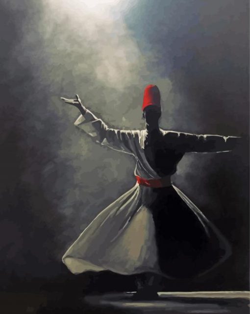 Whirling Dervish Dance Silhouette Paint By Number