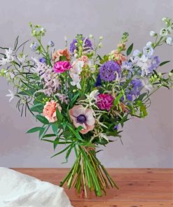 Wild Pastel Flowers Paint By Number