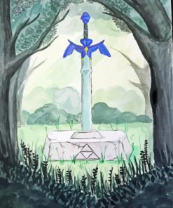 Zelda Master Sword Art Paint By Number