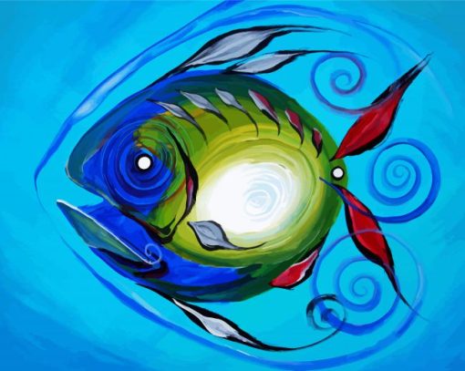 Abstract Fish Paint By Number