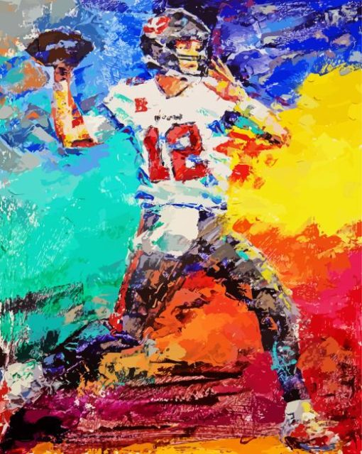 Abstract Tom Brady Paint By Number