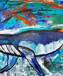 Abstract Whale IIlustration Paint By Number