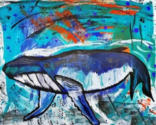 Abstract Whale IIlustration Paint By Number