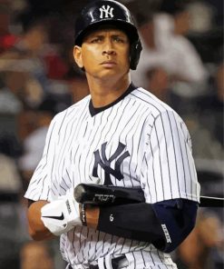 Alex Rodriguez Baseball Player Paint By Number