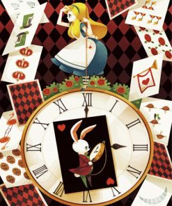 Alice In Wonderland Clock Paint By Number