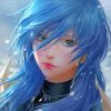 Anime Blue Haired Girl Paint By Number