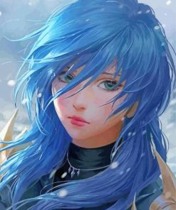 Anime Blue Haired Girl Paint By Number