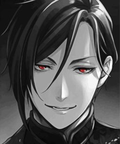 Black And White Sebastian Michaelis Paint By Number