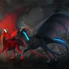 Black And Red Dragon Animals Paint By Number