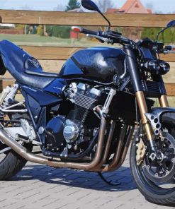 Black Suzuki GSX1400 Motorcycle Paint By Number