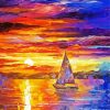 Boat And Landscape Abstract Paint By Number