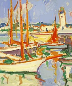 Boats At Royan Peploe Paint By Number