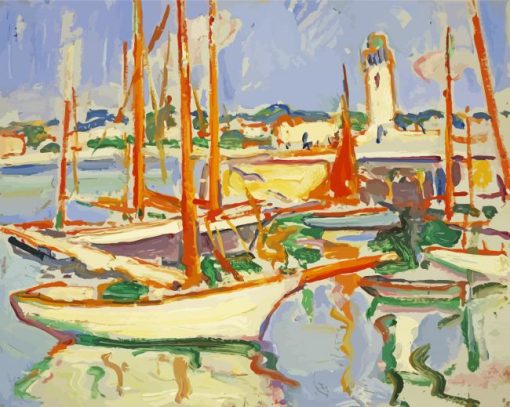 Boats At Royan Peploe Paint By Number