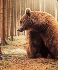 Child And A Bear Paint By Number