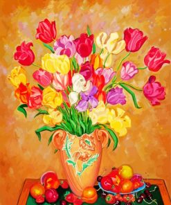 Colorful Flowers And Fruits Paint By Number